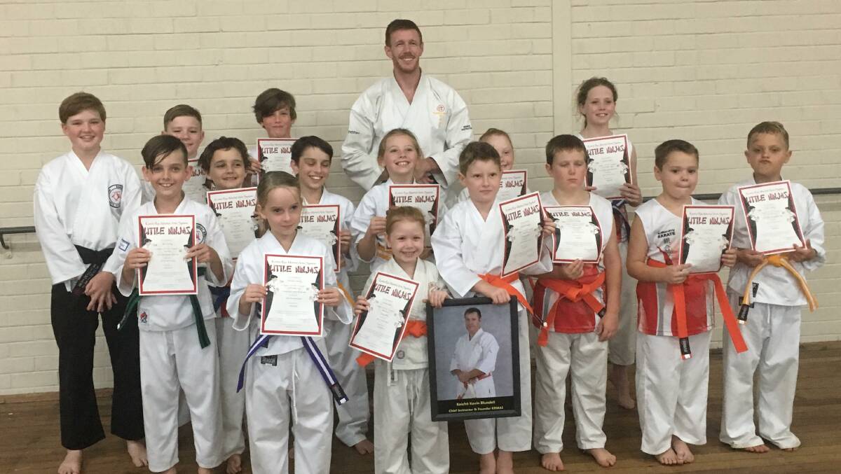 LITTLE NINJAS: Wednesday March 29 was a huge night as 15 Little Ninjas and three senior members challenged for their next belt in the Karate Syllabus.
