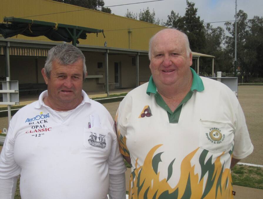 Rolling with winners: The winner of the 2015 Ben Hall Pairs was John Mobbs of Gulgong and Bruce Williams of Forbes.