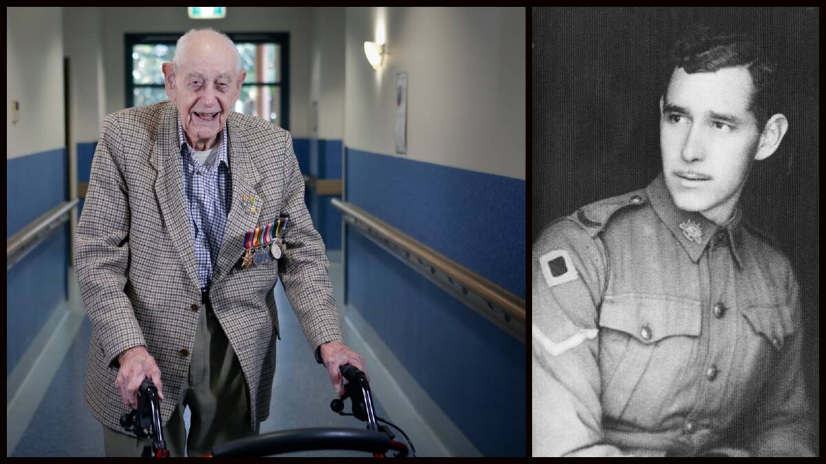 Lance Jack: Paul Lavallee, 100, saw 'the wrong side of the war' from a POW camp. He lives in the Chesalon nursing home at Woonona, and plans to ride in a jeep this Anzac Day. Picture: Adam McLean.