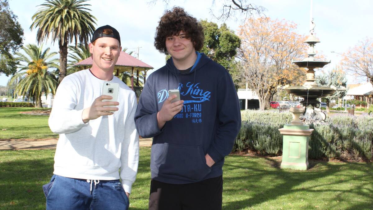 Nic Mulligan and Hamish Coles are two Forbes teenagers who have become obsessed with the Pokemon Go app. They are some of hundreds of children, teenagers, twenty-somethings and those in their 30s who have been walking the streets of Forbes in an attempt to catch 'em all since the app was released last week.