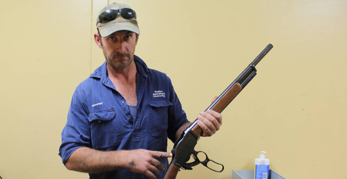 GUN CONTROL: Moree farmer Stewart Hughes supports a lift on the Adler shotgun ban but believes the weapon should be heavily classified. 