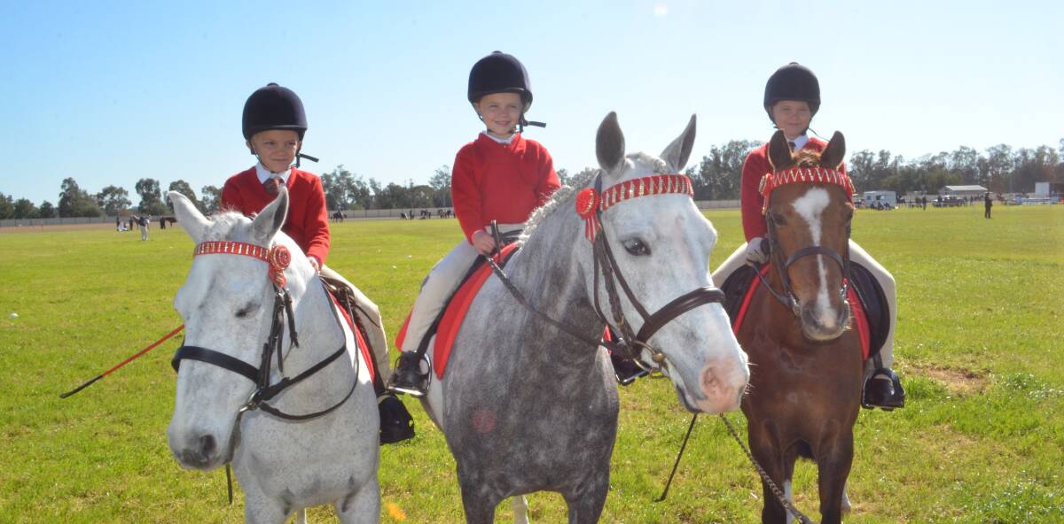 Siblings Stirling, Indigo and Scarlett Francis represented Forbes Pony Club competing in horse events at last year's Show. 