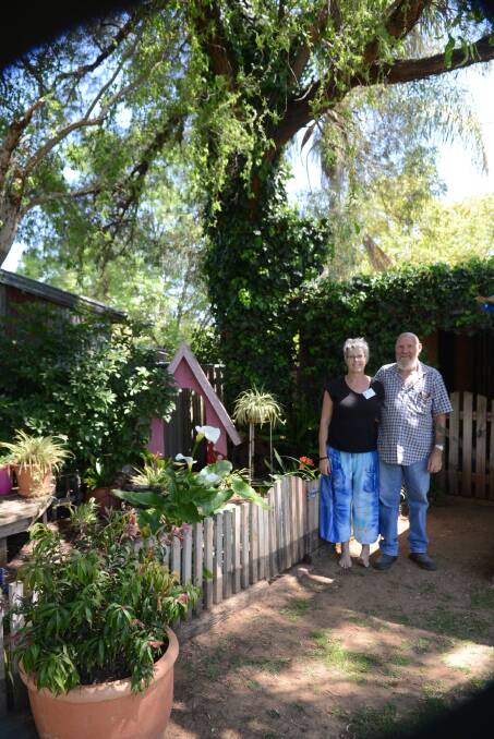 Lin and Steve Samsen in their garden, part of the open garden scheme in 2015. 