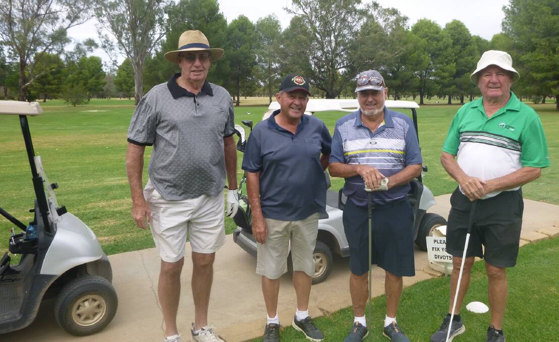 Greg Webb, Brian Doyle, Peter Grayson and Barry Shine are set to compete in the Sanderson Day. Picture by Short Putt