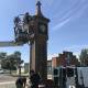 James and the Tercel team have replaced the lightning conductor at Bogan Gate's War Memorial. Picture supplied