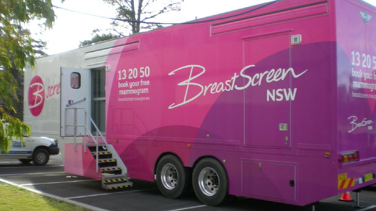The BreastScreen NSW Mobile van will be based in Forbes throughout August. Local women are encouraged to make use of the free service.