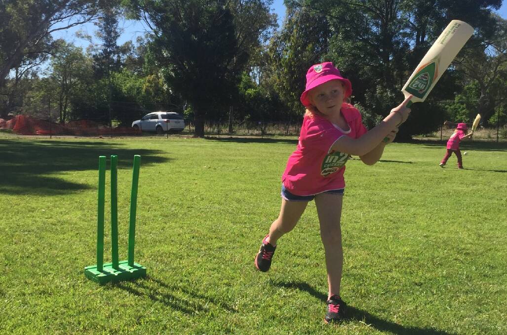Hydee Fairley places a shot at Milo cricket. The junior cricket season continues this Saturday, be there at 8.30 for an 8.45am start.