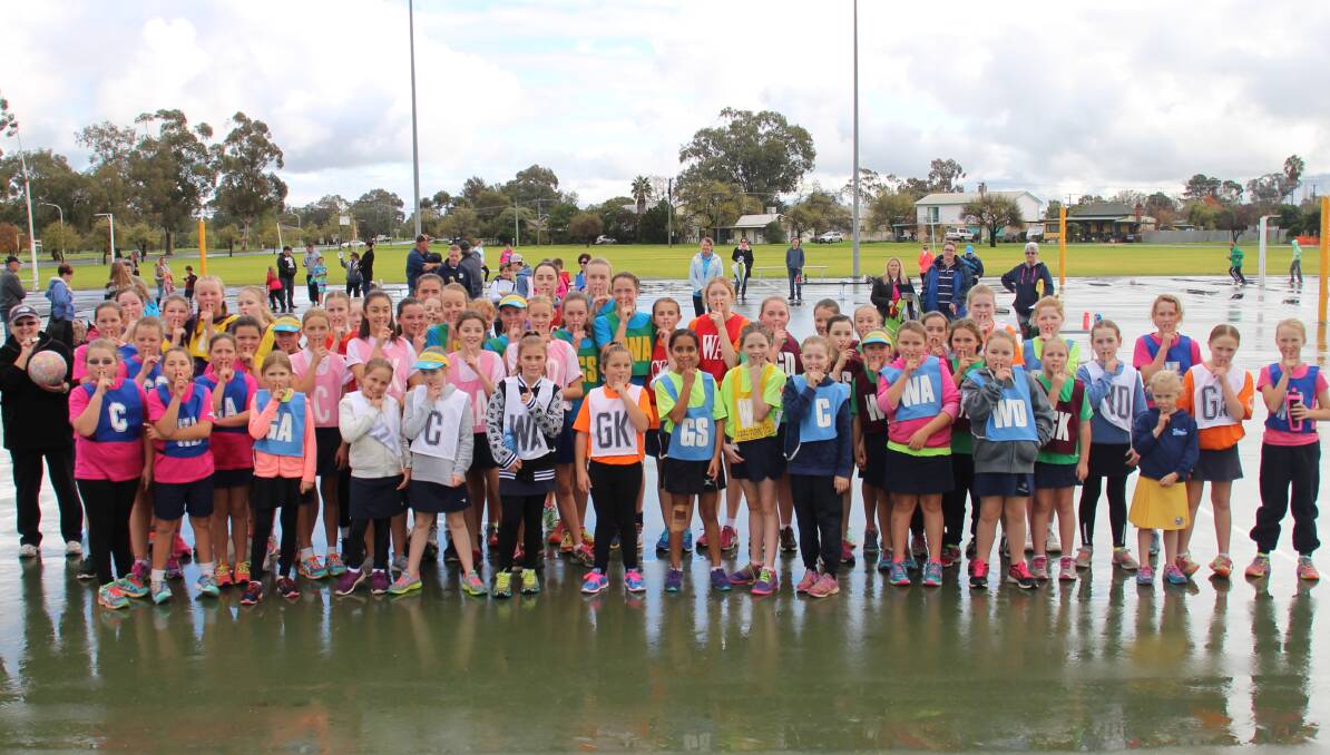 Forbes' Saturday netball players took part in the Shoosh for Kids campaign. 