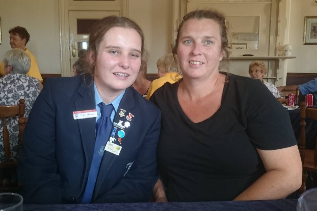 Zone final winner Chloe Morrison, now heading for the district final in Cowra, and her mum Jodie.