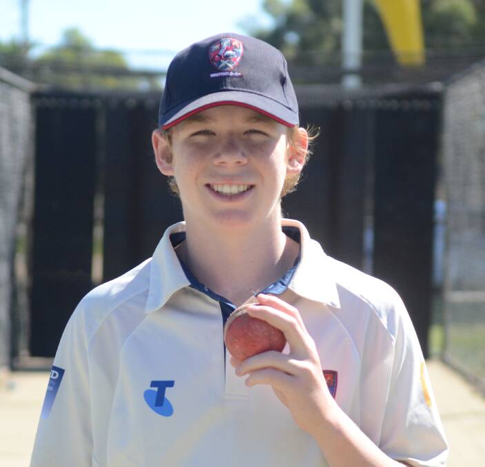 Darcy Leadbitter was the leading wicket taker at last week's Kookaburra Cup for under 14s. 