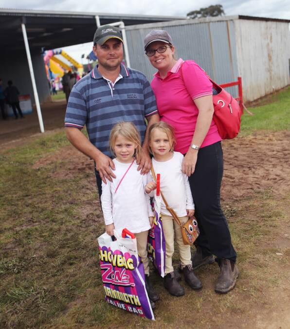 Peter and Kirsty Combe with their girls Isla and Pippa. Photo Bec Bennett.