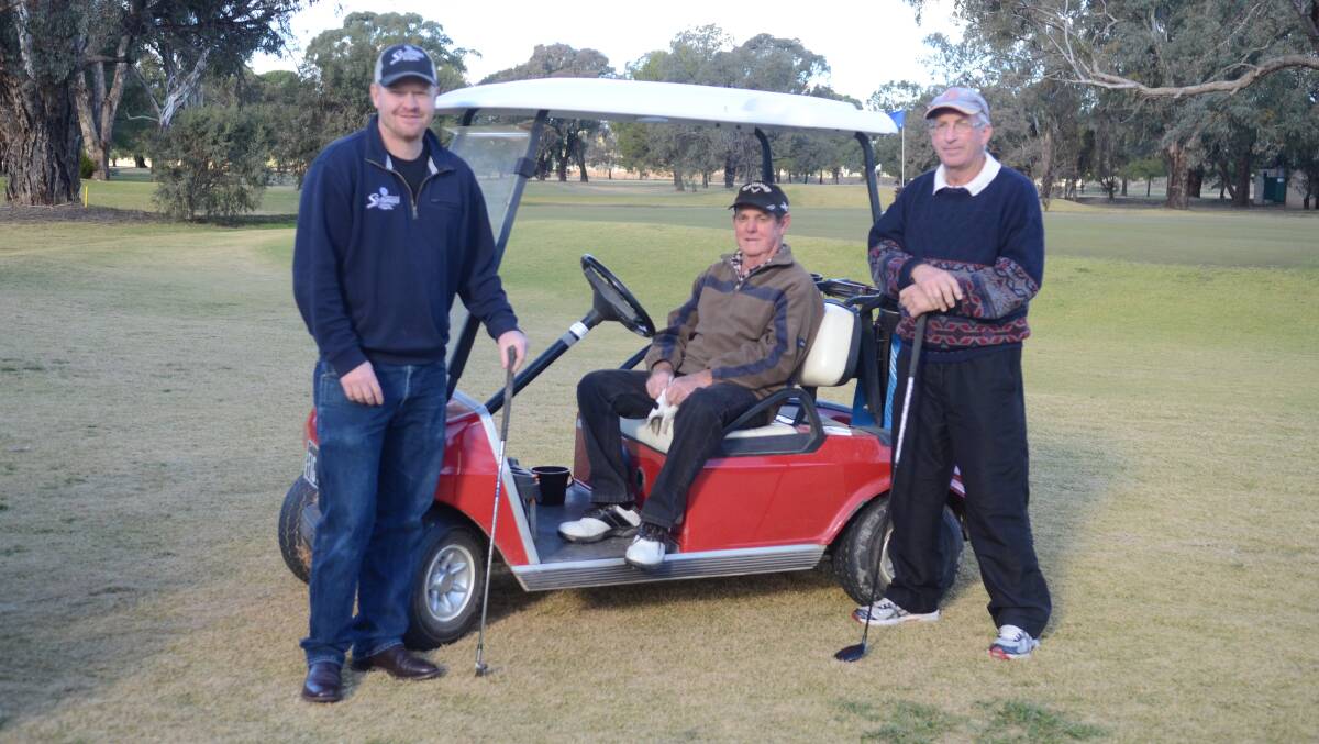 Great Golf: Ash Tucker, Bruce Bruce Carpenter and Bruce Chandler. Bruce Carpenter and Ash Tucker took honours in both grades and dream no longer of the perfect shot as Bruce Chandler got a hole-in-one.