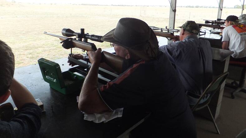 Allan Belcher and Lyall Strudwick at the Forbes Sporting Shooters range. Like and follow the group on Facebook to find out more.