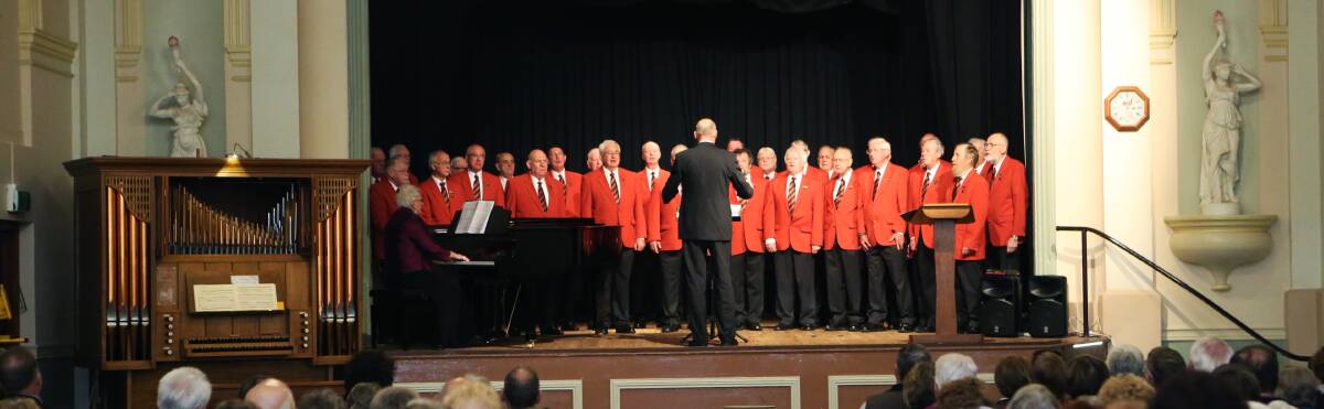 The Orange Male Voice Choir in Forbes last year on the 90th birthday tour.