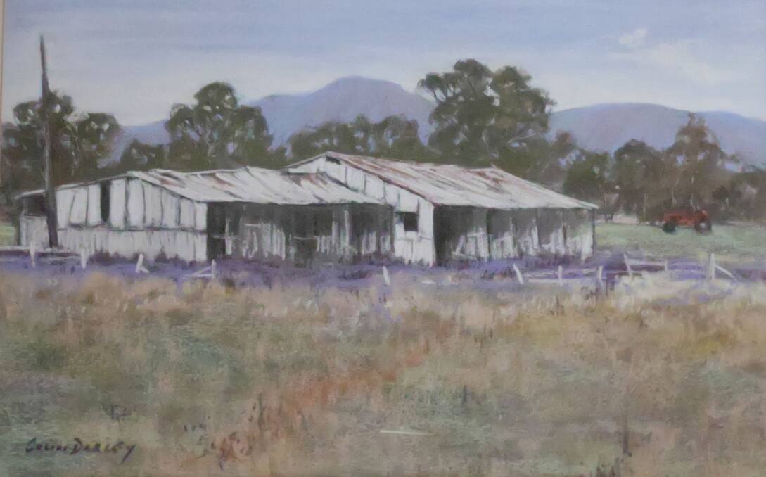 Old Barn by Col Darley is first prize in the raffle at the St Laurence's art exhibition.
