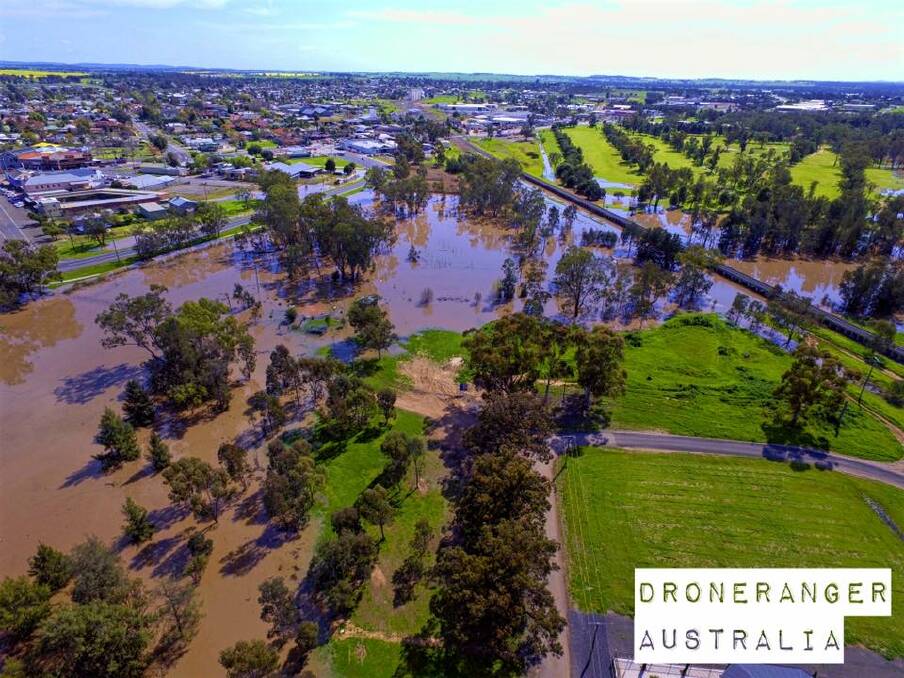 Last week's flooding, photo by Droneranger Australia. 