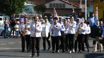 Forbes Town and District Band in the march. File picture