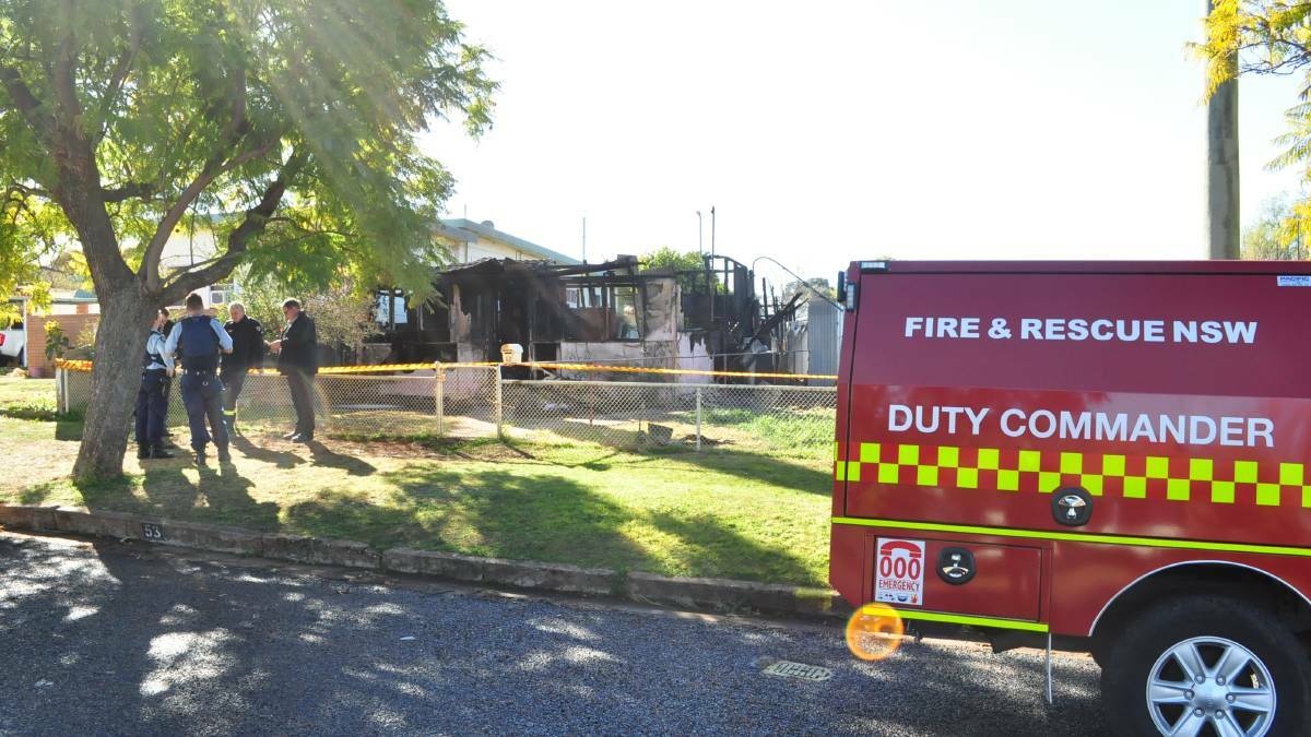 A woman sustained serious burns in this house fire in Parkes in the early hours of Tuesday.