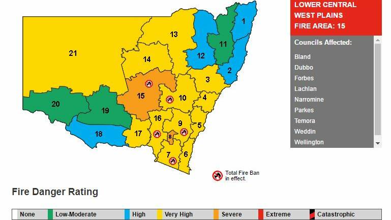 Total fire ban on Friday