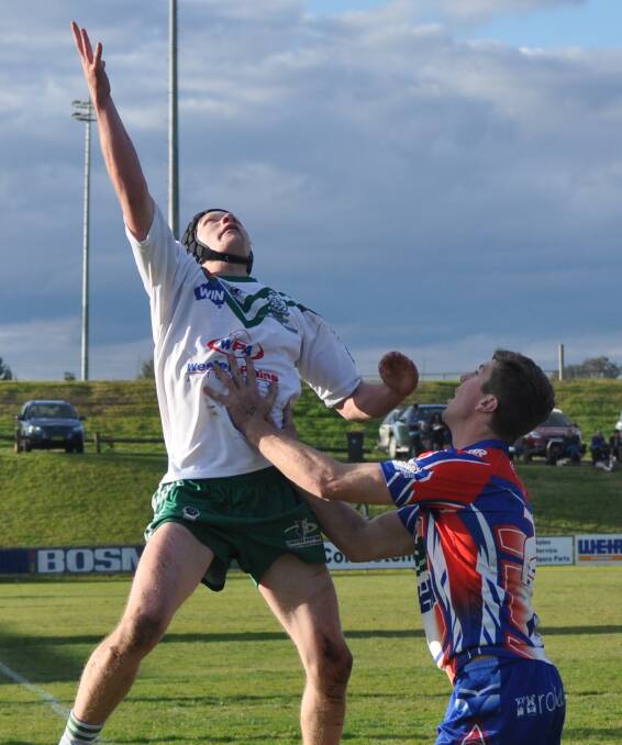 THE AIR ... OVER IN GROUP 10: Hayden Howell and his Dubbo CYMS teammates could be performing acrobatics like this in Group 10 next season. Photo: NICK McGRATH