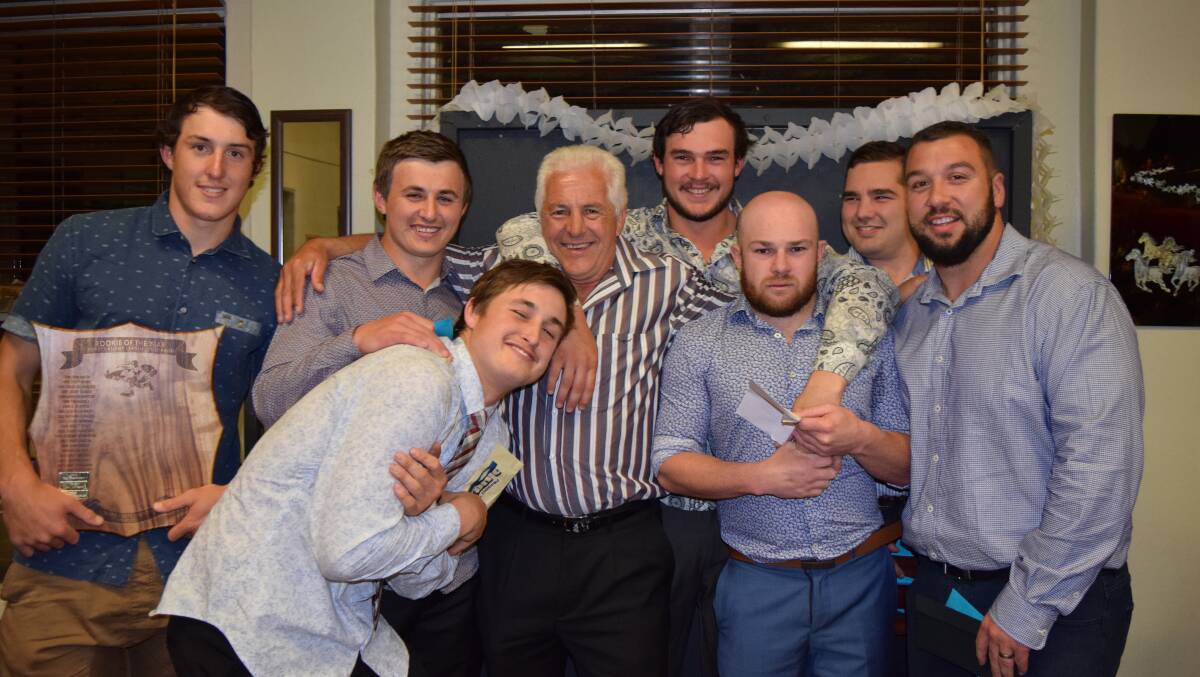 CHEERS: The winners of the Magpies' first grade awards.