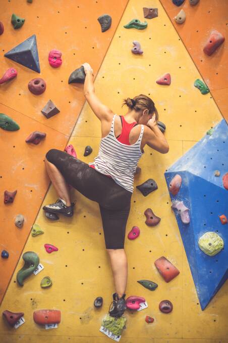 New heights: Winter is a great time to try something different like indoor rock climbing. It's a great fitness activity that can be done in any weather.