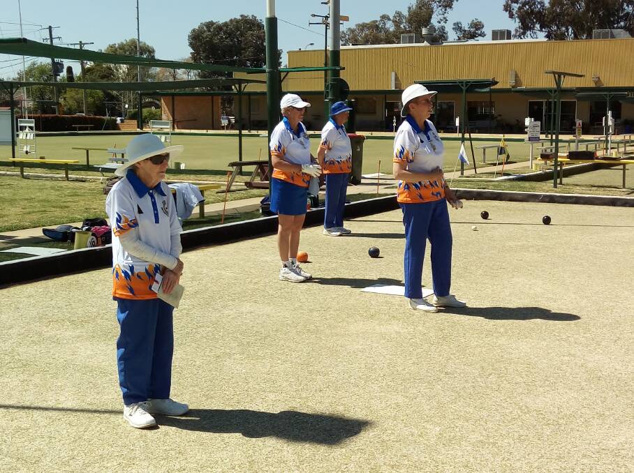 Anne Walker marking a game of veteran’s singles at Parkes Bowling Club. Photo: CONTRIBUTED