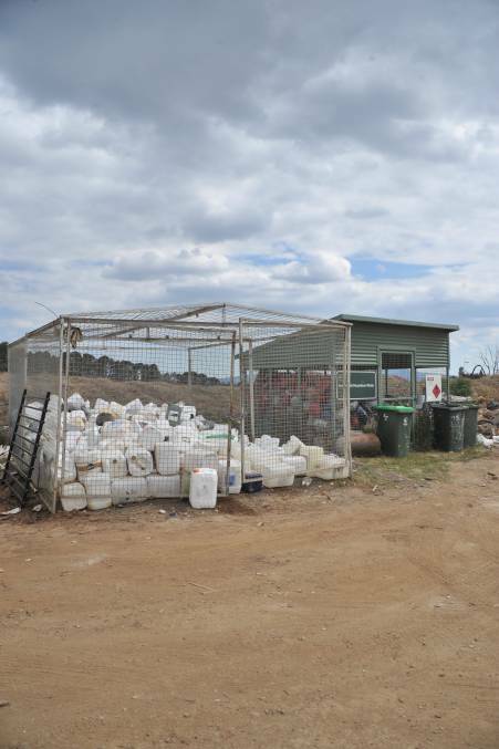 Free hazardous cleanup: The chemical deposit area at Ophir.