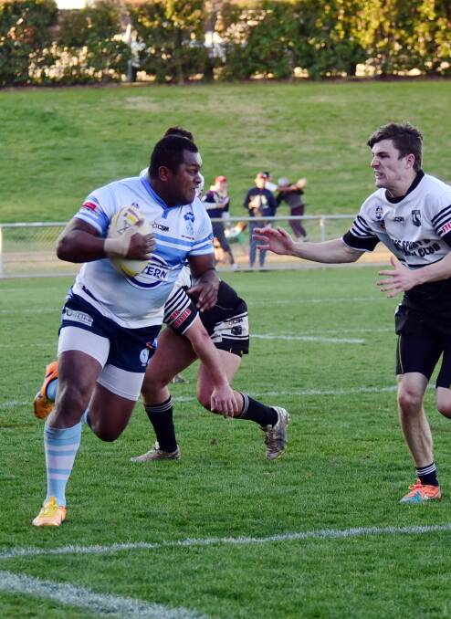 In space: Viliame Turuva finds space up the sideline. Photo: BELINDA SOOLE