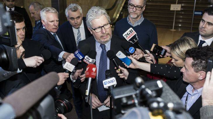 Australian Council of Trade Unions president Dave Oliver speaks to the media after the decision. Photo: Dominic Lorrimer