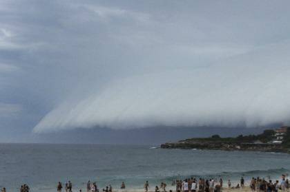 Coogee Beach in Sydney's eastern suburbs was evacuated. Photo: Peter Rae