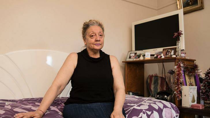 Christine Guzara at her community housing home in Little Bay in Sydney's eastern suburbs.  Photo: Louie Douvis