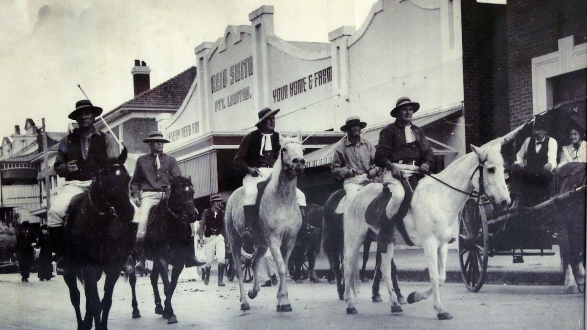 BACK IN TOWN: The 1963 centenary re-enactment of Ben Hall's raid on Canowindra.