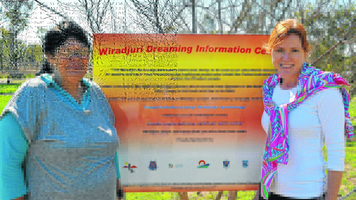 Aboriginal elder Aileen Allen and Northparkes Mines specialist community and external relations Justine Fisher. 0914dreaming(11)