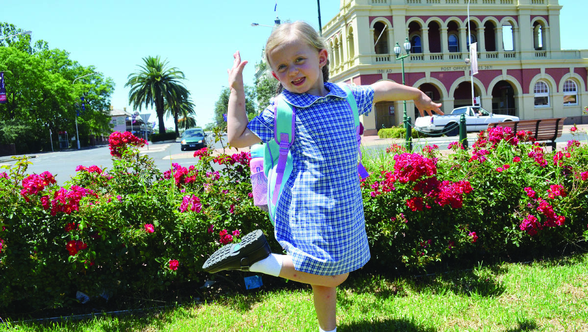 Four-year-old Taylor Collits will be starting her first day next Monday at Forbes Public School.