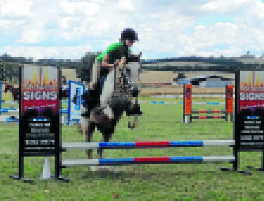 Rachel Garland on Hiccup in their first competition ride.
