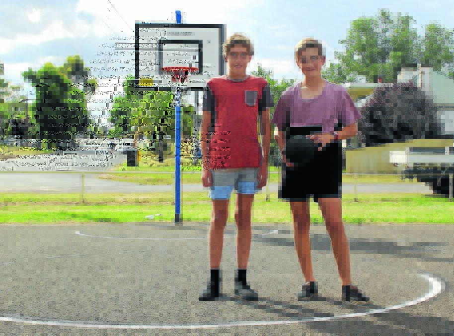 Callum Ward and Ned Hooper have already been making use of the upgraded basketball courts. 1015basketball(5)