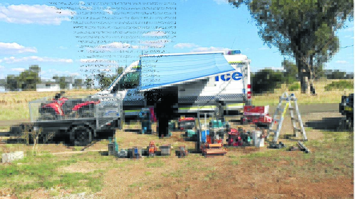 The Lachlan Local Area Command posted this photograph of property to Facebook 
following the execution of a search warrant at Garema.
