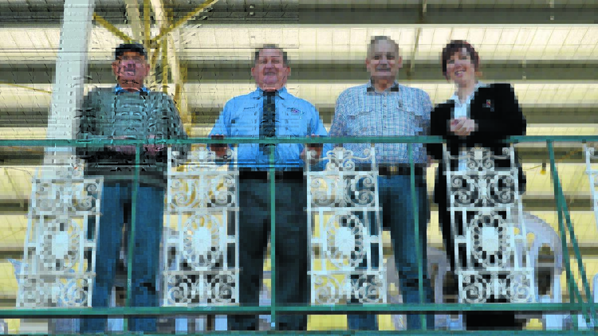 President of the Forbes Jockey Club George Doyle, secretary Harvey Elliott, director of Forbes Services Memorial Club Dennis Butler and Forbes Services functions and events manager Jackie Lord, all looking forward to Monday’s TAB meeting.