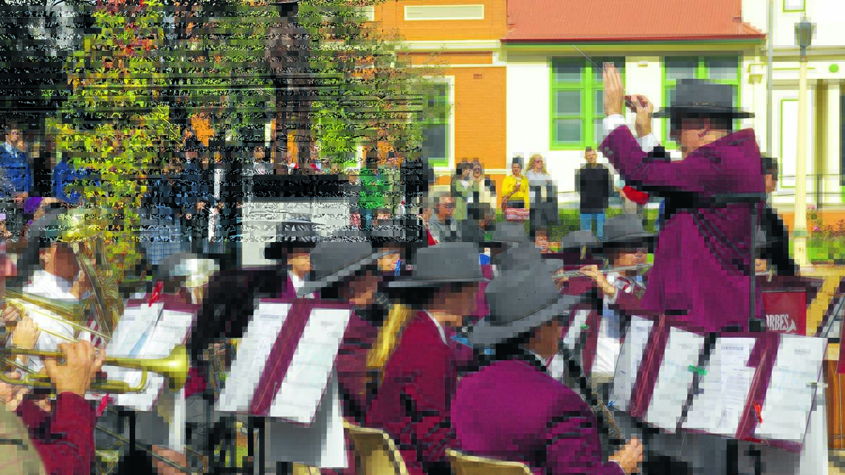 Forbes Town Band at Anzac Day 2015.