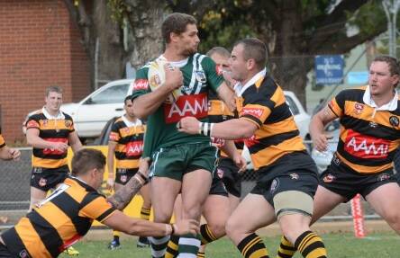 Forbes Magpies first grade captain coach Jake Grace in the green and white for the Western Rams. 