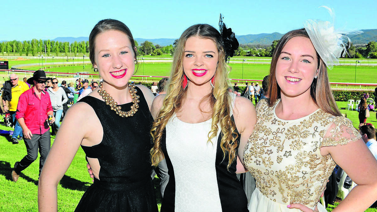 MUDGEE: Easter Sunday races drew a great crowd to the Mudgee Racetrack. Enjoy the action were Alex Ashton, Mikaela Gilchrist and Chloe Devine.