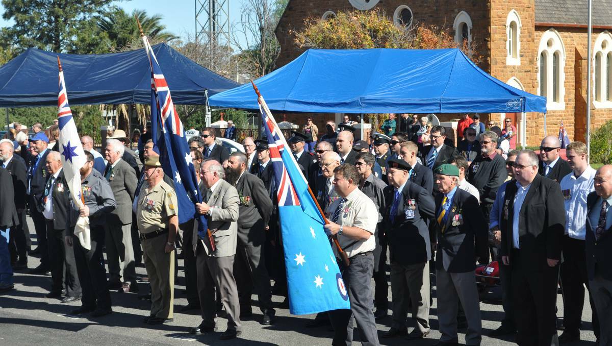 Those that have fought in war are remembered during Anzac Day in Forbes. Photo: Forbes Advocate. 