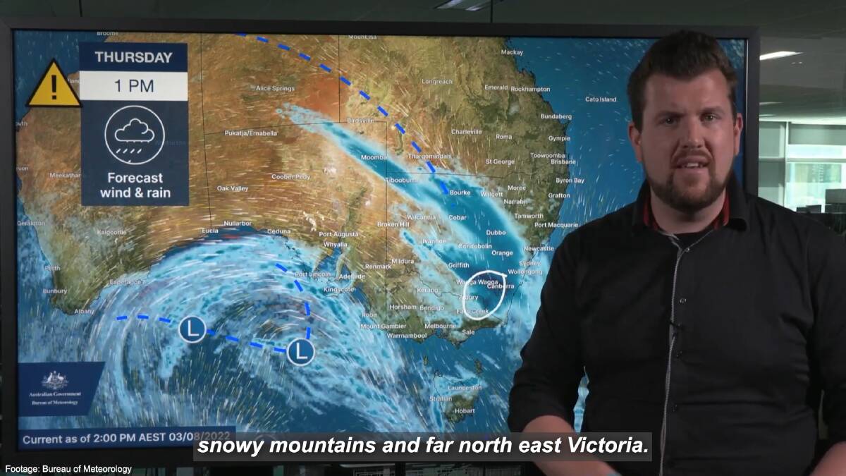The Bureau of Meteorology's Dean Narramore gave a severe weather update on Wednesday, warning widespread rainfall will effect large parts of NSW and north eastern Victoria on Thursday. 