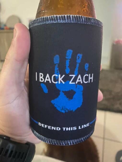 A stubby holder produced by supporters of Zach Rolfe. 