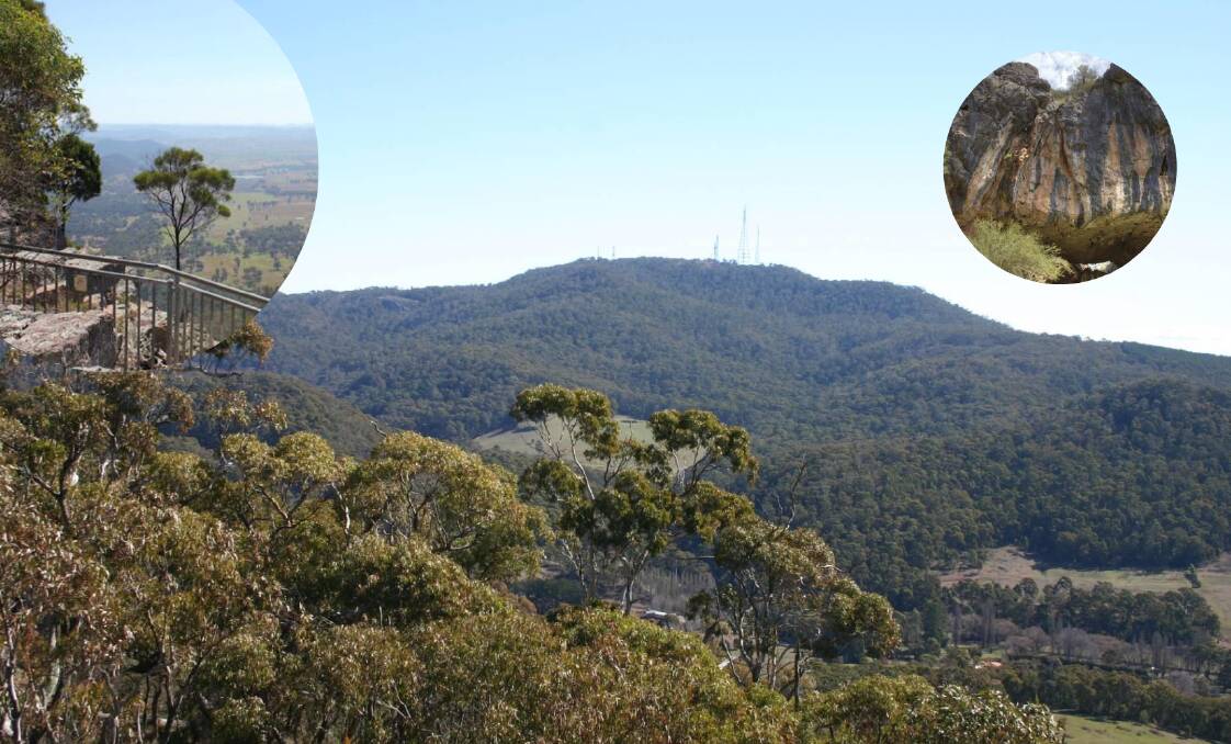 ON THE RISE: Trips to NSW national parks are on the rise. Main photo: Mount Canobolas, left: Mount Nangar lookout, right: Borenore Karst.