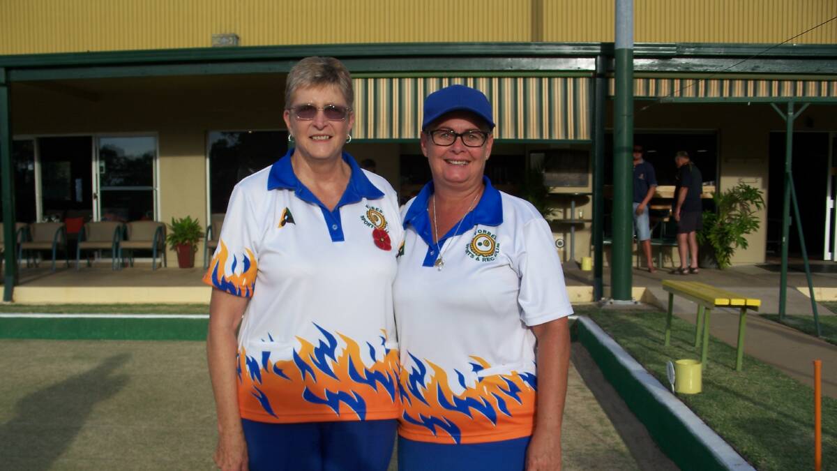 Beautifully Bowled: Major Pairs winners L-R Annette Tisdell and Leisa Burton. This game proved to be well worthy of a final. 