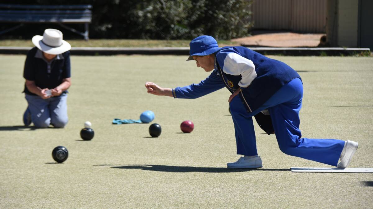 Beautiful Bowling: Anne Nixon on the greens in Wednesday morning ladies bowls.
