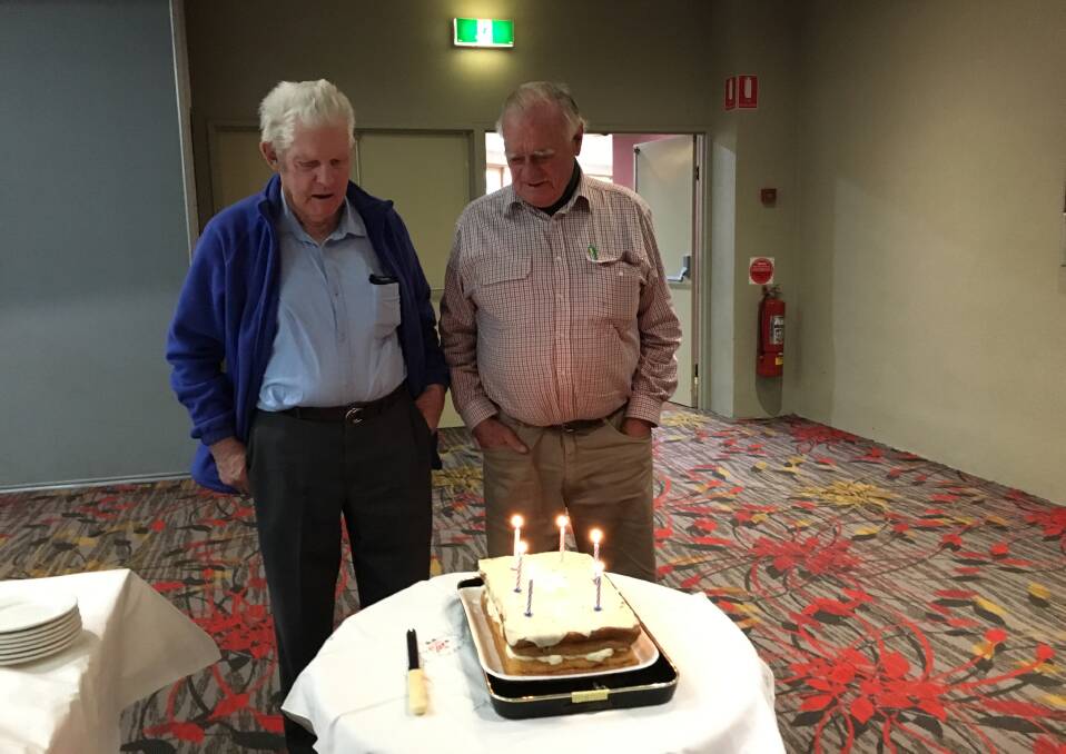 Croquet luncheon: John MacCullagh and Tony Thomson Celebrate their Birthday on June 5 with yummy cake.