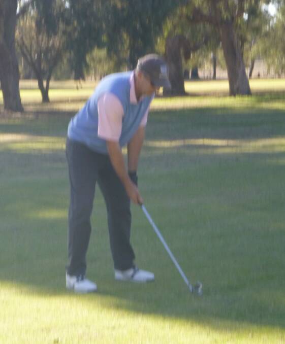 Stay Focused: Hamish Steele-Park concentrating on his approach shot to the tenth
